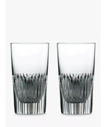 Royal Doulton Crystal Calla Highball Glasses Pair Clear Radiating Cuts NEW - $74.25