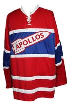Any Name Number Houston Apollos Retro Hockey Jersey New Red Any Size image 4