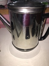 General Electric Vintage GE Automatic Percolator 8 Cup Chrome Coffee Maker