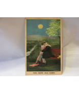 Antique Bamforth &amp; Co. Published Postcard - Kissing Couple, Smiling Moon - $9.99