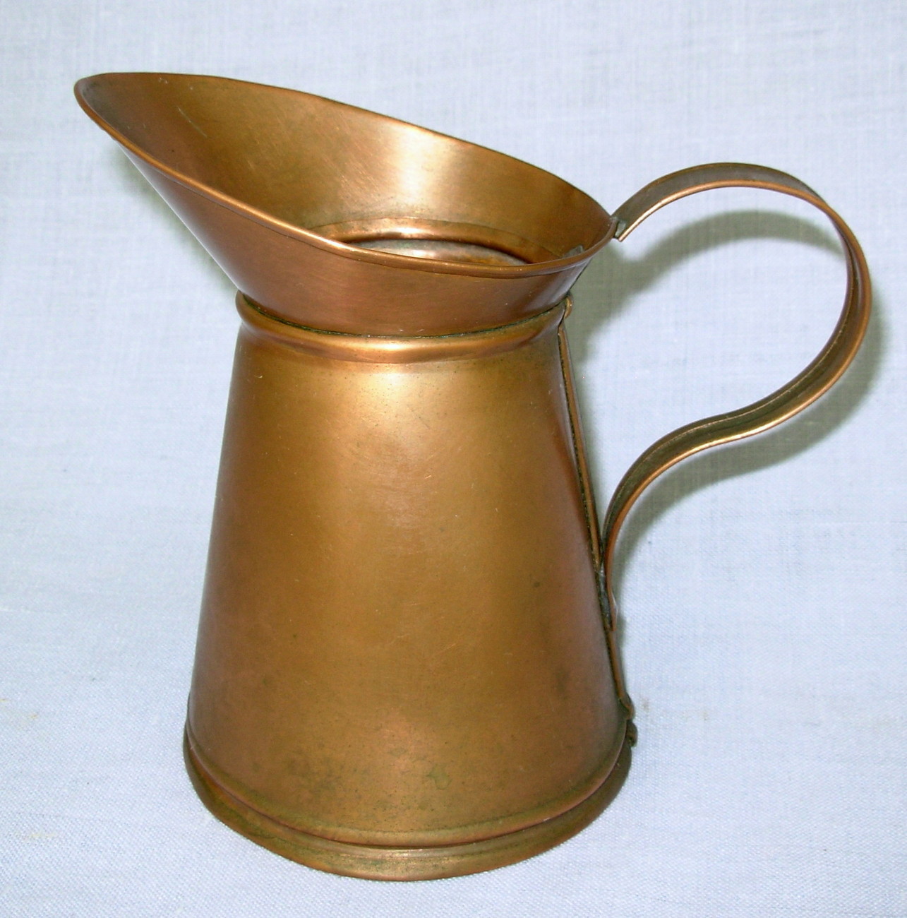 Primary image for vintage OOAK Handmade Handcrafted 6" Solid Copper Pitcher 