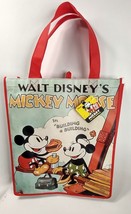 Walt Disney's Mickey Mouse Building a Building Tote Bag 90 Years 15.5 x 13.5 - $16.14