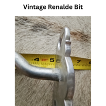 Renalde Aluminum Horse Shanked Port Bit 5" Mouth Heart Cut Out Plain Concho USED image 3
