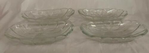 Set of 4 Vintage Clear Glass Sherbet Ice Cream Dessert Cups Bowls 3 x  3.25