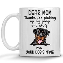 Personalized Rottweiler Coffee Mug, Custom Dog Name, Customized Gifts Fo... - $14.95