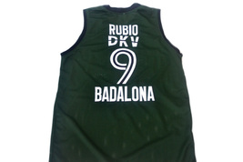Ricky Rubio #9 Spain Espana Badalona Men Basketball Jersey Green Any Size image 5