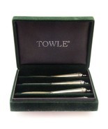 Set of 4 Silver Plated Towle Butter Knives In Green Display Box - $24.72