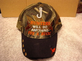 Hunting Hunter Deer Baseball Cap ( Camouflage And Black ) - $11.65