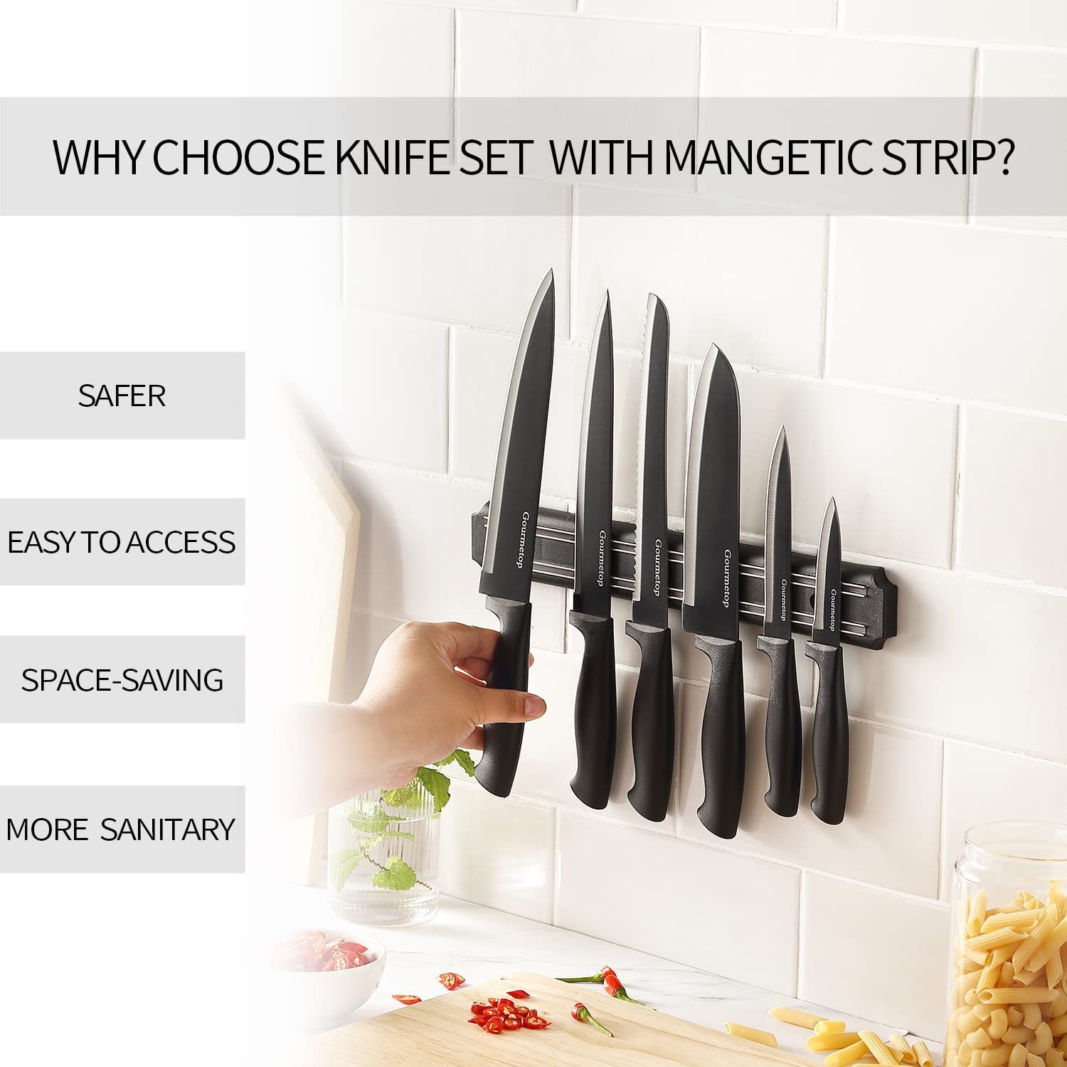 Wanbasion 14 Piece Sharp Knife Set with Block, High Carbon Stainless Steel Knife  Set, Kitchen Knife Set Dishwasher Safe with Steak Knives Chef Knife Set  Kitchen Scissors Sharpener Rod for Kitchen