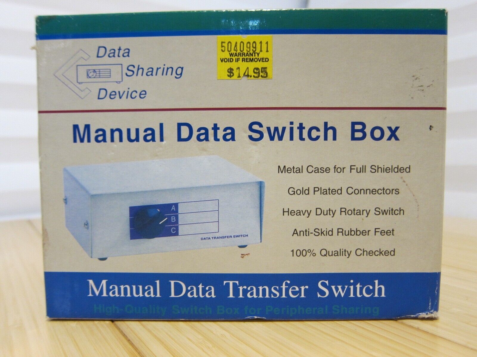 DB9 Female 2 Way Data Transfer Switch Box Rotary Type RS-232 D-Sub 9 ...