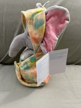 Disney Parks Animal Kingdom Baby Elephant in a Hoodie Pouch Blanket Plush Doll image 3