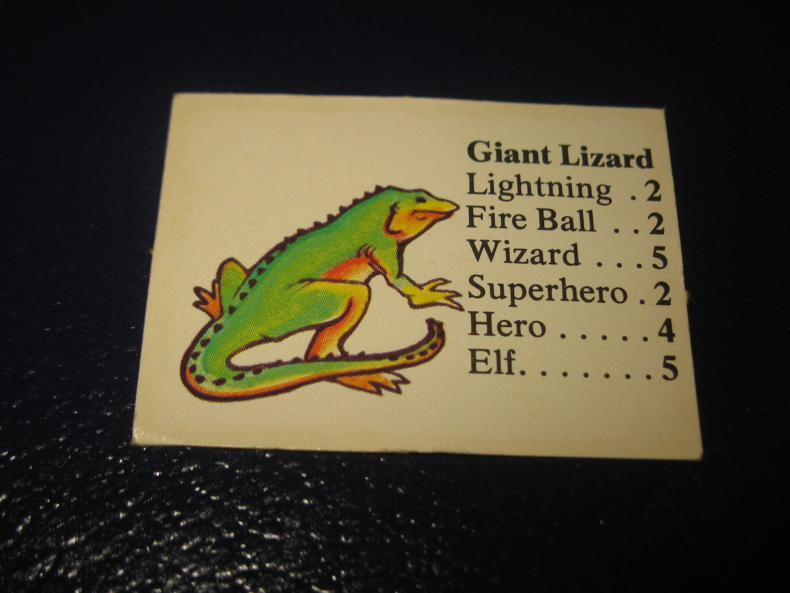 1980 TSR D&D: Dungeon Board Game Piece: Monster 1st Level - Giant Lizard - $1.00
