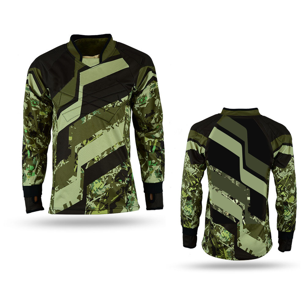 Sigma Sports Nexo Long Sleeve Padded Lightweight Paintball Jersey Green