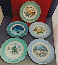 VTG Avon Christmas Plates Set Of 5 1976 1977 1978 1979 1980 By Wedgwood England - $17.82