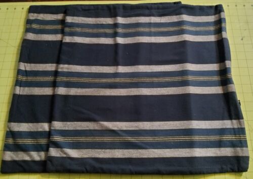 Primary image for Pottery Barn Blue Stripe Pillow Covers 20x20 Set 2 Zipper Closure Cotton Linens