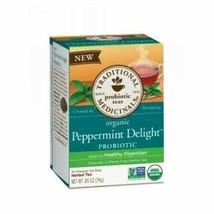 Traditional Medicinals Organic Tea Peppermint Delight Probiotic 16 tea bags - $10.72