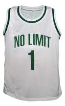 Master P #1 No Limit Basketball Jersey New Sewn White Any Size image 4