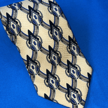Pavia Made in Italy 100% silk gold printed men’s necktie - $13.72