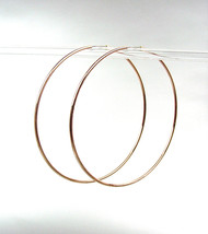 CHIC Lightweight Thin Rose Gold Continuous INFINITY 2 1/2&quot; Diameter Hoop... - $16.99
