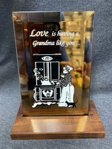Dacra Glass Mirrored Love Is Having A Grandma Like You Plaque  4&quot; x 6&quot; w... - $7.70