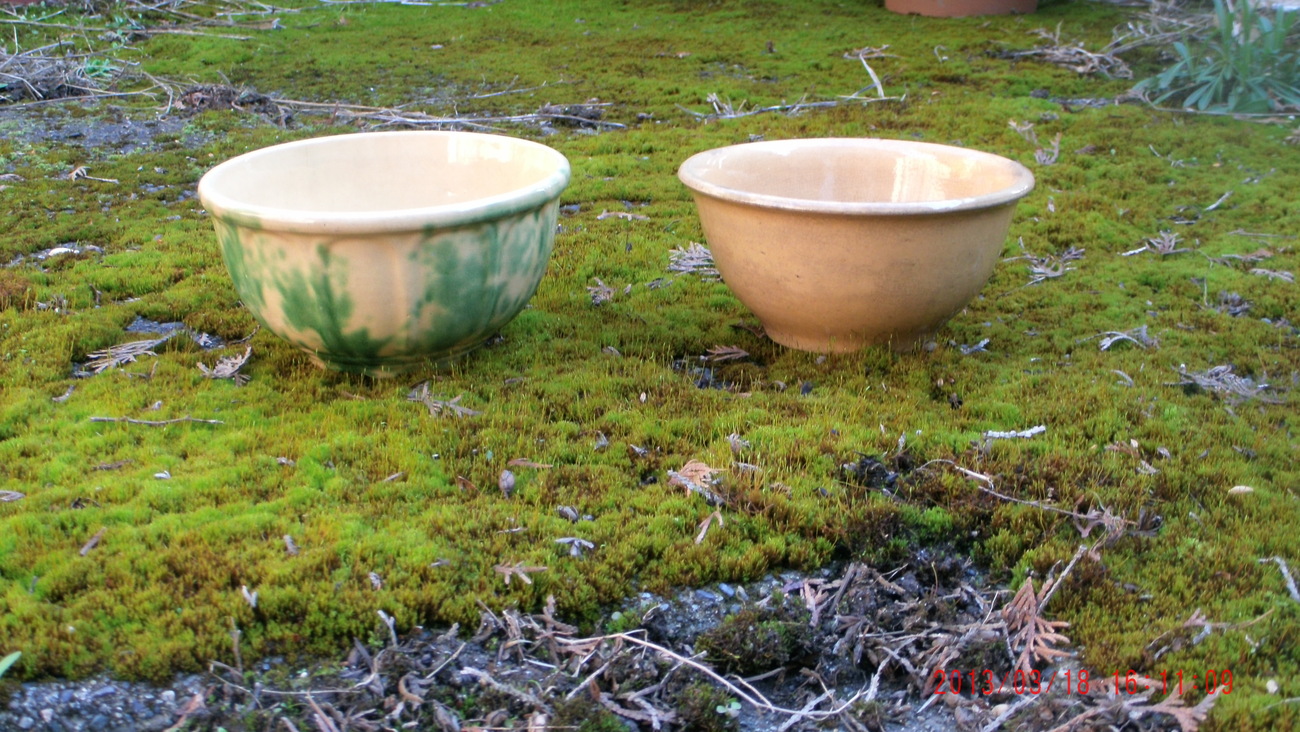 Vintage White Stoneware Mixing Bowl by Alberta -  Canada