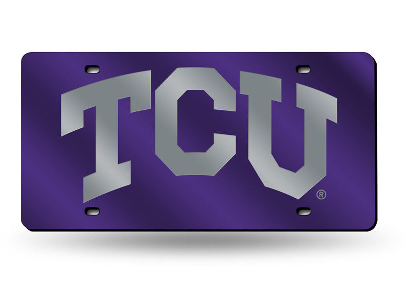 NCAA TCU Horned Frogs Laser License Plate Tag - Purple - $29.39