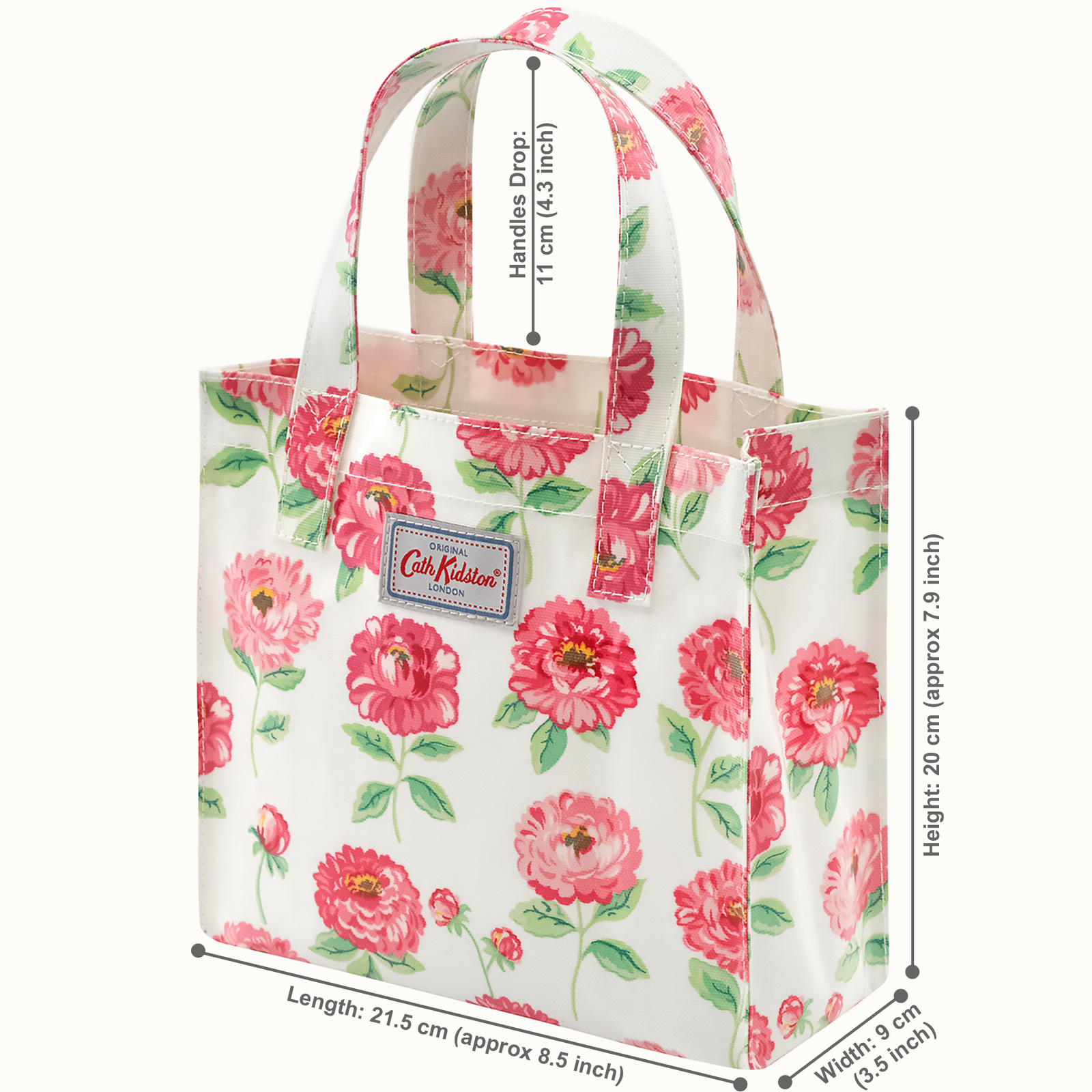 Cath Kidston Small Bookbag Mini Size Tote Lunch Bag Tote Dahlia Floral