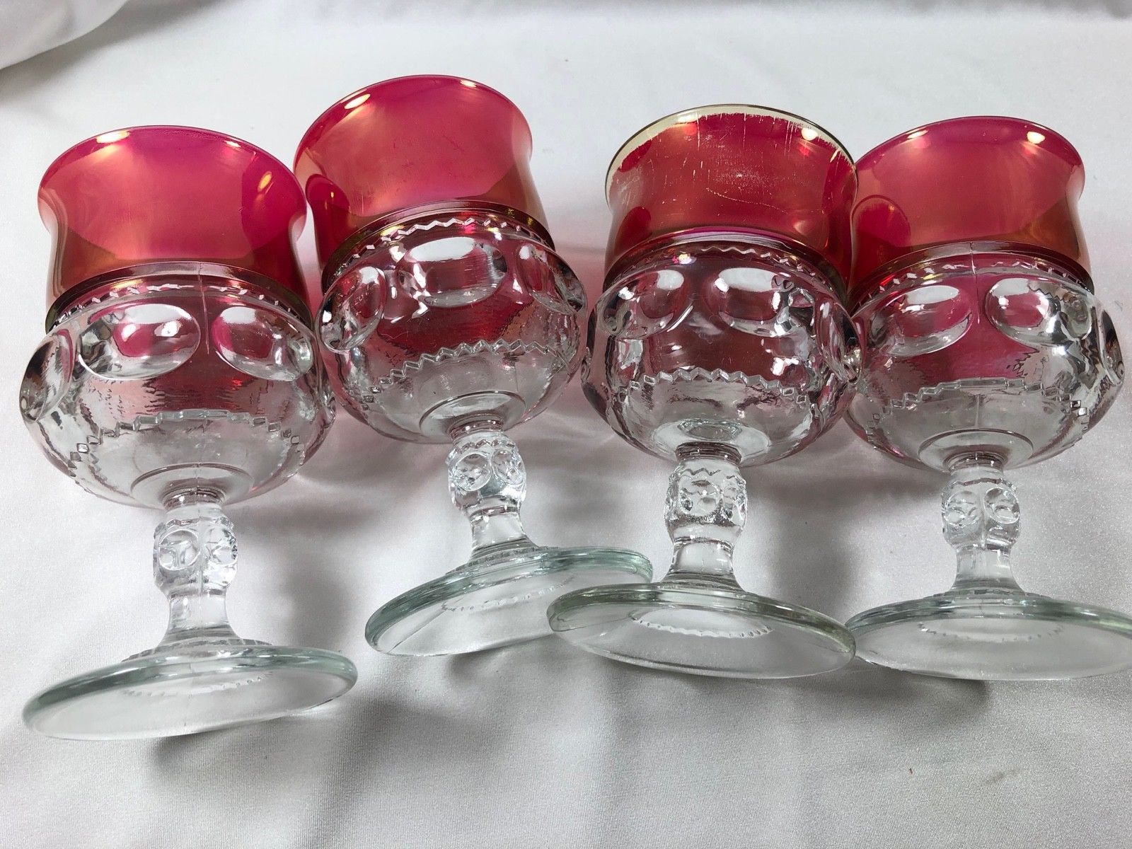 Ruby Red 1960s Kings Crown Glassware Set