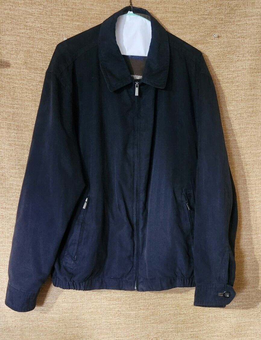 Roundtree Yorke Jacket lightweight outdoors blue zip up size L large ...