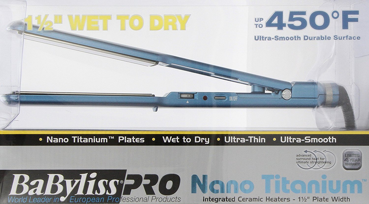 babyliss pro nano titanium blue flat iron 1.5"