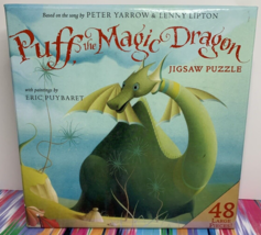 Puff the Magic Dragon Jigsaw Puzzle Peter Yarrow 48 Jumbo Pieces 2’x2’ C... - $9.89