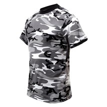 NEW BLACK &amp; WHITE CAMOUFLAGE CITY CAMO URBAN SNOW ARCTIC 100% Cotton XL ... - $18.62