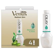 Gillette Venus Radiant Skin Seaweed & Aloe Olay razor moisturizer refills, 4ct,  image 2