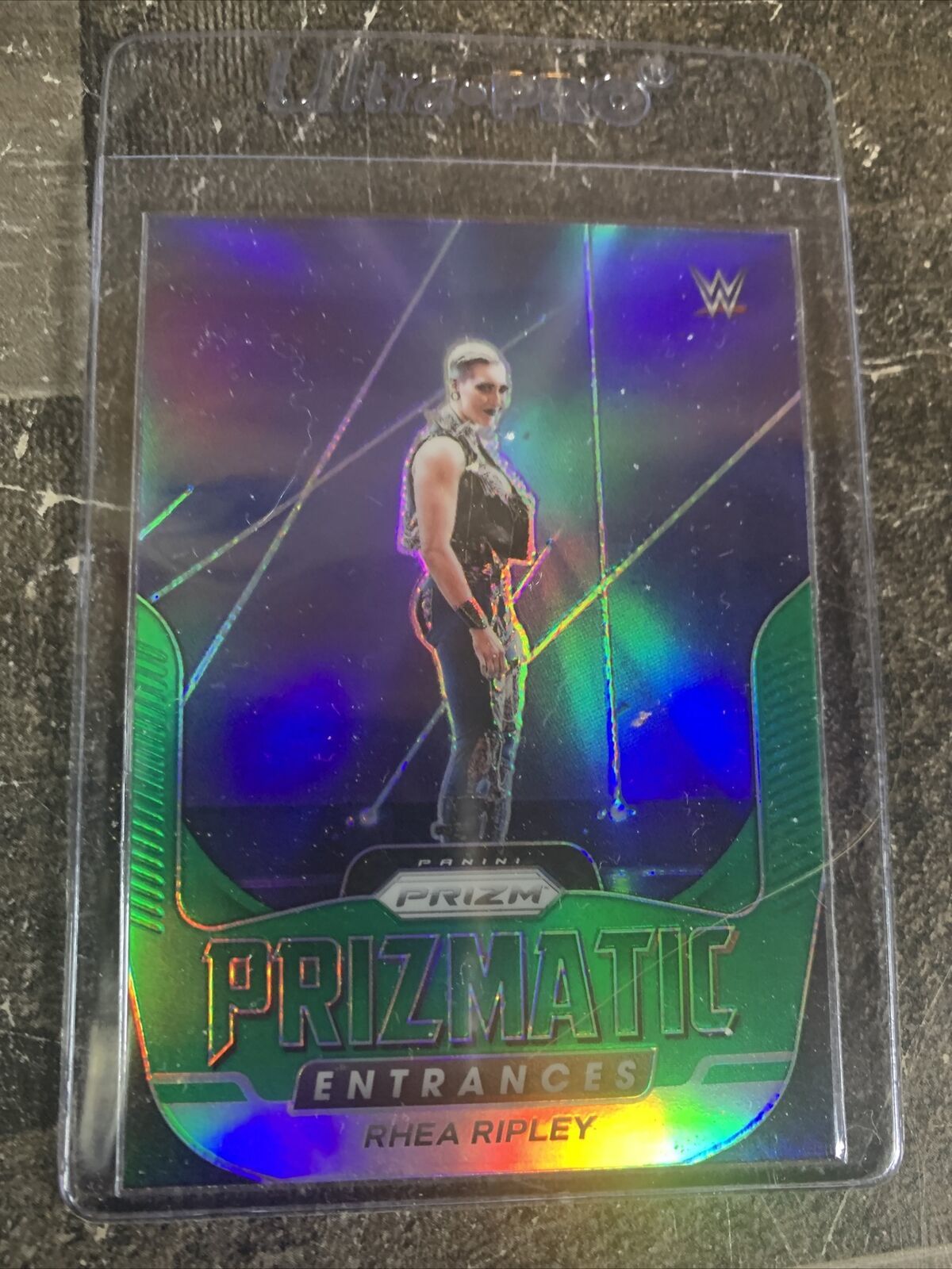 Rhea Ripley 2022 Panini WWE Green Prizm Prizmatic Entrances Card 18