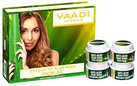 Vaadi Herbals Anti Acne Aloe Vera Facial Kit with Green Tea Extract, 70g - $38.99