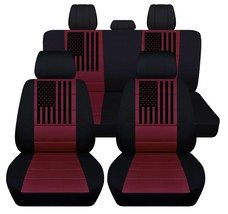 Front and Rear American flag seat covers Fits 11-18 Dodge Ram 1500-3500 ... - $179.99