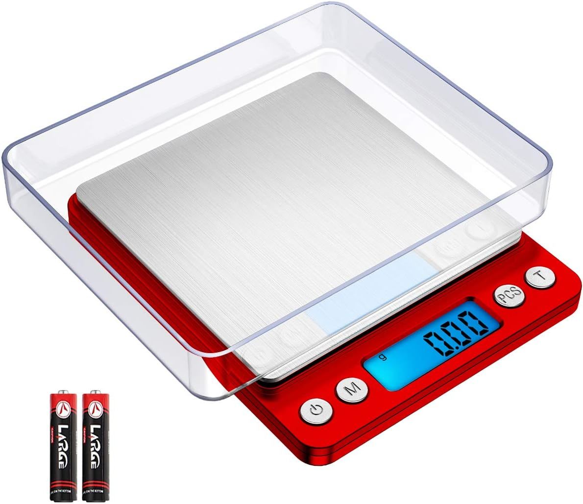 Gram Scale 220g/ 0.01g, Digital Pocket Scale 100g calibration