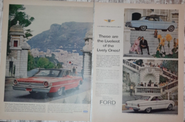 1963 Ford Vintage 2-page Print Ad Galaxie Fairlane Falcon Sprint Hardtop... - $9.31