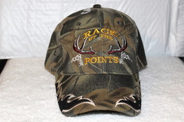 Deer Horns Rack Up The Points Hunt Hunter Baseball Cap ( Camouflage ) - $11.65