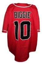 Biggie Smalls #10 Bad Boy Baseball Jersey Button Down Red Any Size image 5