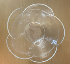 Vintage 70s 2-part Lucite "petal" ice bowl set image 9