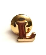 VTG Avon Jewelry Gold Tone Monogram Capital Letter L Initial Lapel Pin T... - $11.99