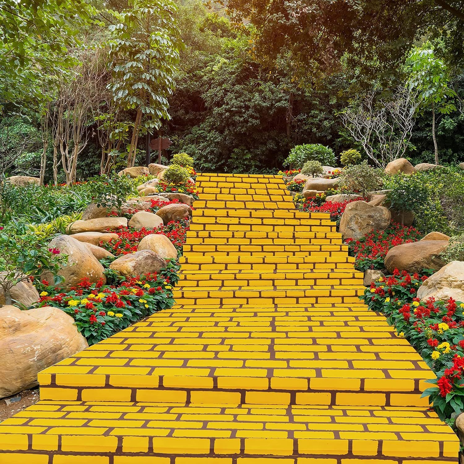 4.5 X 9 Feet Yellow Brick Road Runner Novelty Aisle Floor Runner Brick