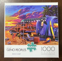 Buffalo 1000 Piece Puzzle - Art of Geno Peoples - Beach Camp - w/bonus P... - $11.80