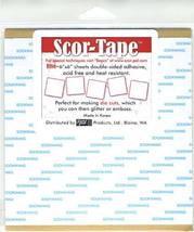 Scor-Tape 6X6 Sheets, Five Per Pack. Double Sided Adhesive Sheets