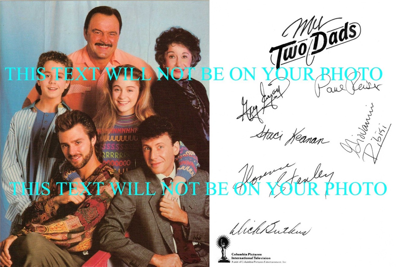 MY TWO DADS CAST SIGNED AUTOGRAPHED 6x9 RP PHOTO EVIGAN BUTKUS RIBISI