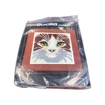 Bucilla Cat Eyes New Unopened Needlepoint Vintage 11 In Sq Pillow Pictur... - $39.18