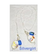 Hand Created Colorful Beaded Blue Crystal Mix Bookmark - $15.00