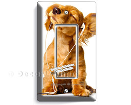 Very cute puppy music lover dog headphones decorative single GFCI light ... - $9.99