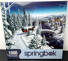 Springbok Christmas Sleigh Ride 1000 Pc Jigsaw Puzzle 2010 NEW SEALED - $19.79
